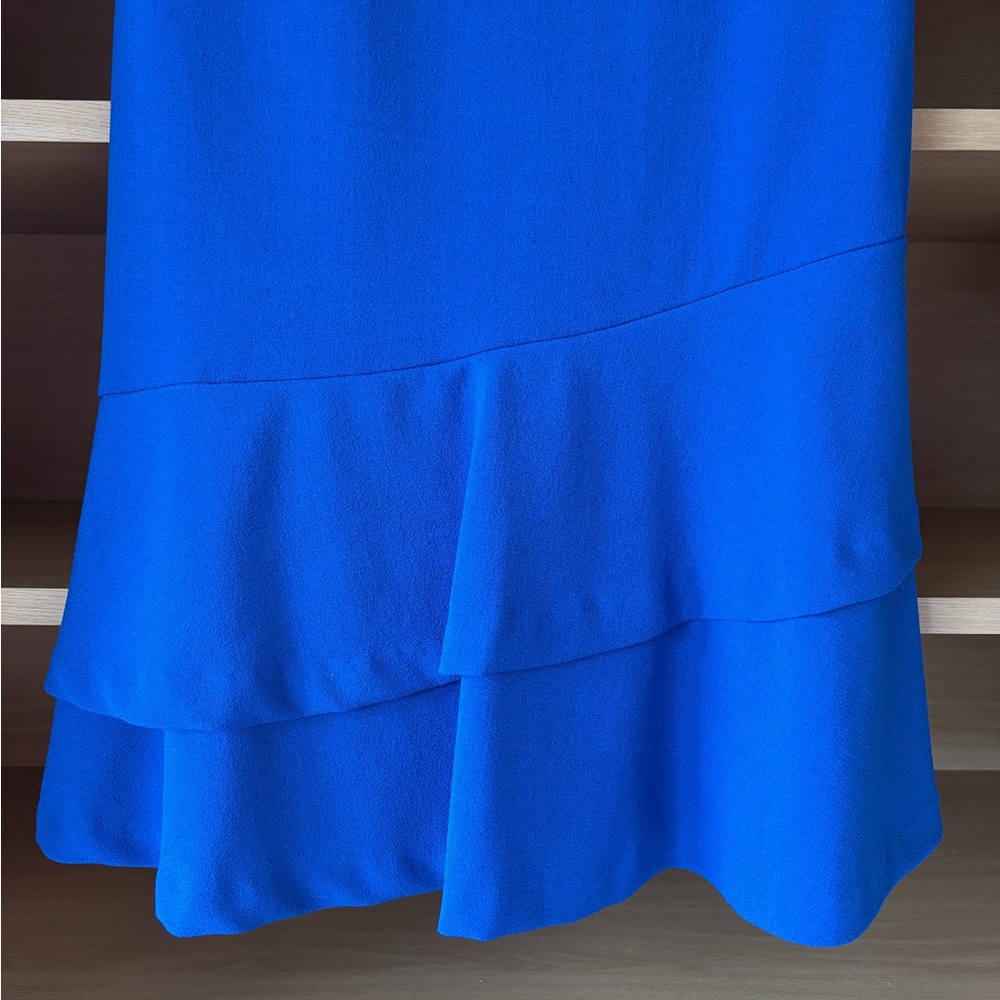 ✨$30✨Eliza J•Cap Sleeve Tiered Drop Waist A-Line Dress | Cobalt Blue | Size 6 - Picture 4 of 12